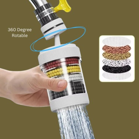 Water Filter Tap Purifier 360Degree Rotation Water Saving  Faucet Tap Filter